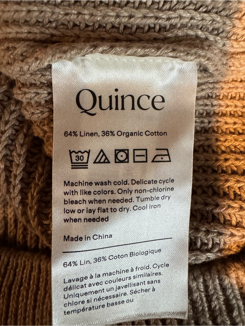 Quince Cotton Linen Sweater Tank Earthen Khaki - Picture 8 of 9